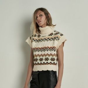 Zara Jacquard Knit Vest